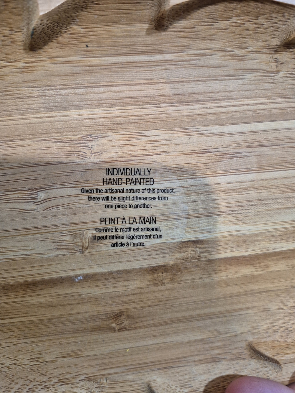 Bamboo Charcuterie Board Serving Dish with Teal Blue Edge & Backing. - Picture 5 of 11